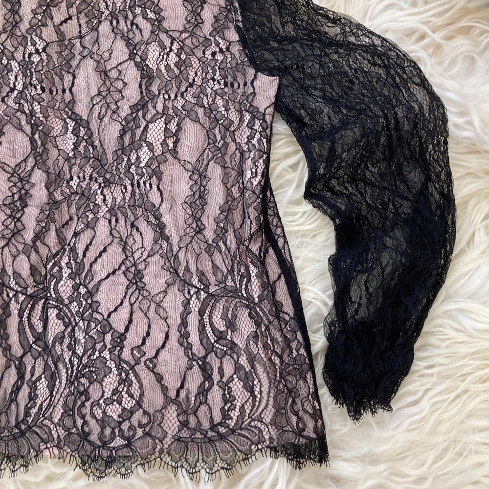 ALEXIS Lace Pattern V-Neck Blouse - Picture 14 of 14